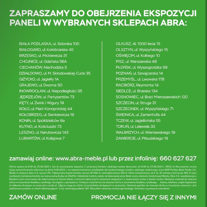 Gazetka Abra Meble 11.08.2025 - 25.08.2025