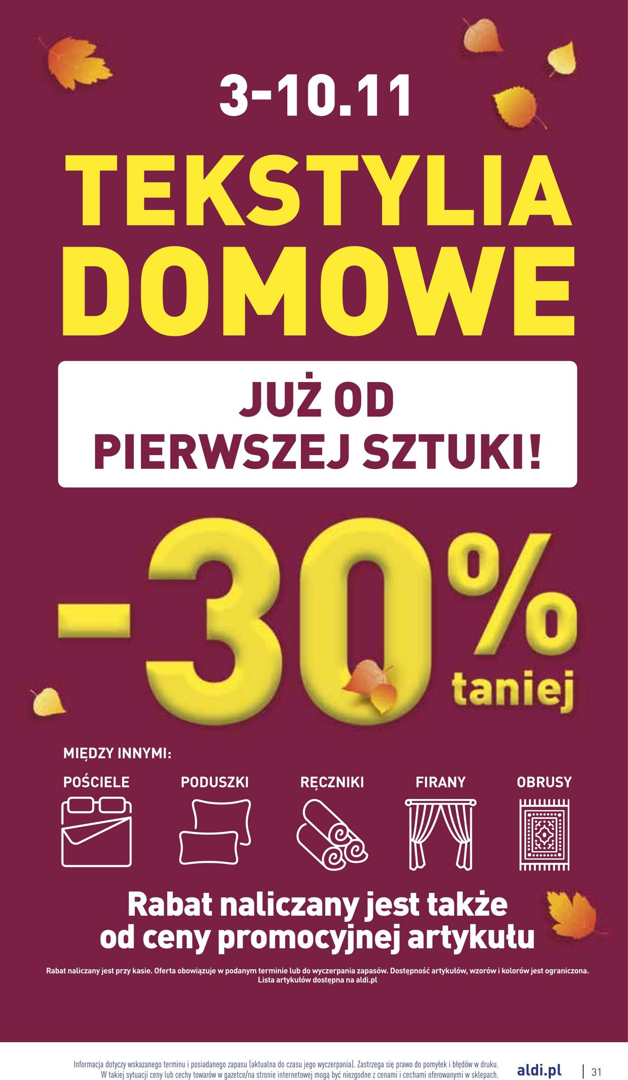 Gazetka Aldi 31.10.2022 - 05.11.2022