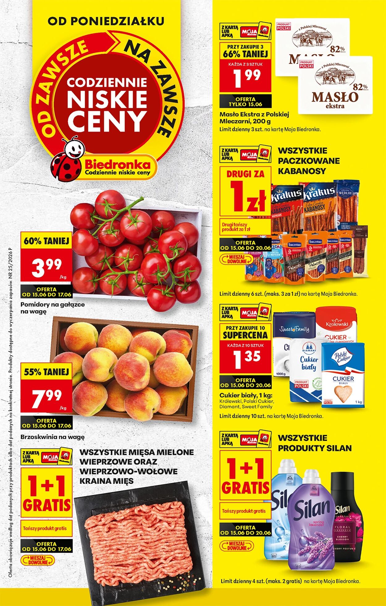 Gazetka Biedronka - Codziennie niskie ceny P - oferta od 15.06 - Gazetka - Biedronka.pl 15 cze, 2026 - 22 cze, 2026