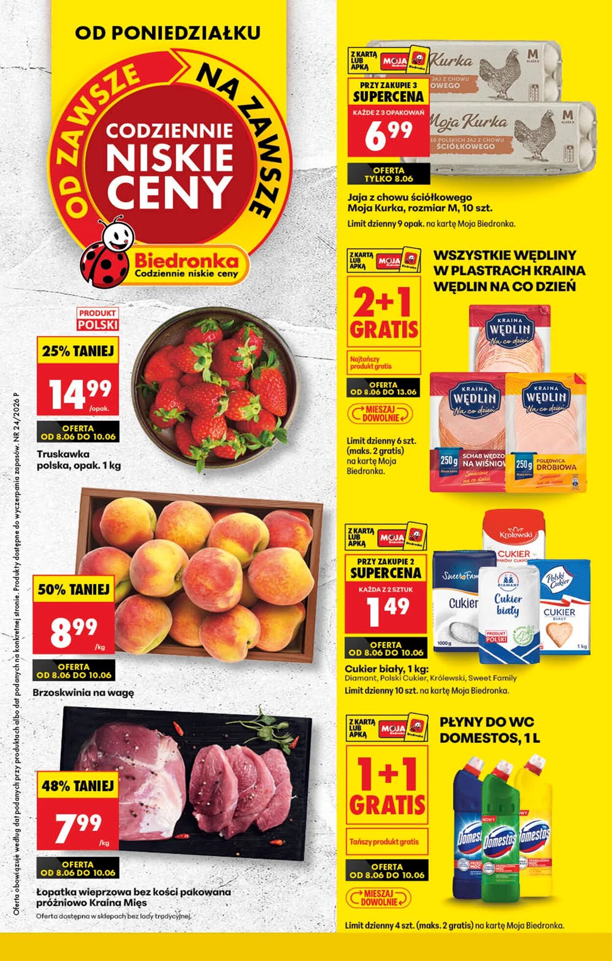 Gazetka Biedronka - Codziennie niskie ceny P - oferta od 8.06 - Gazetka - Biedronka.pl 15 cze, 2026 - 21 cze, 2026