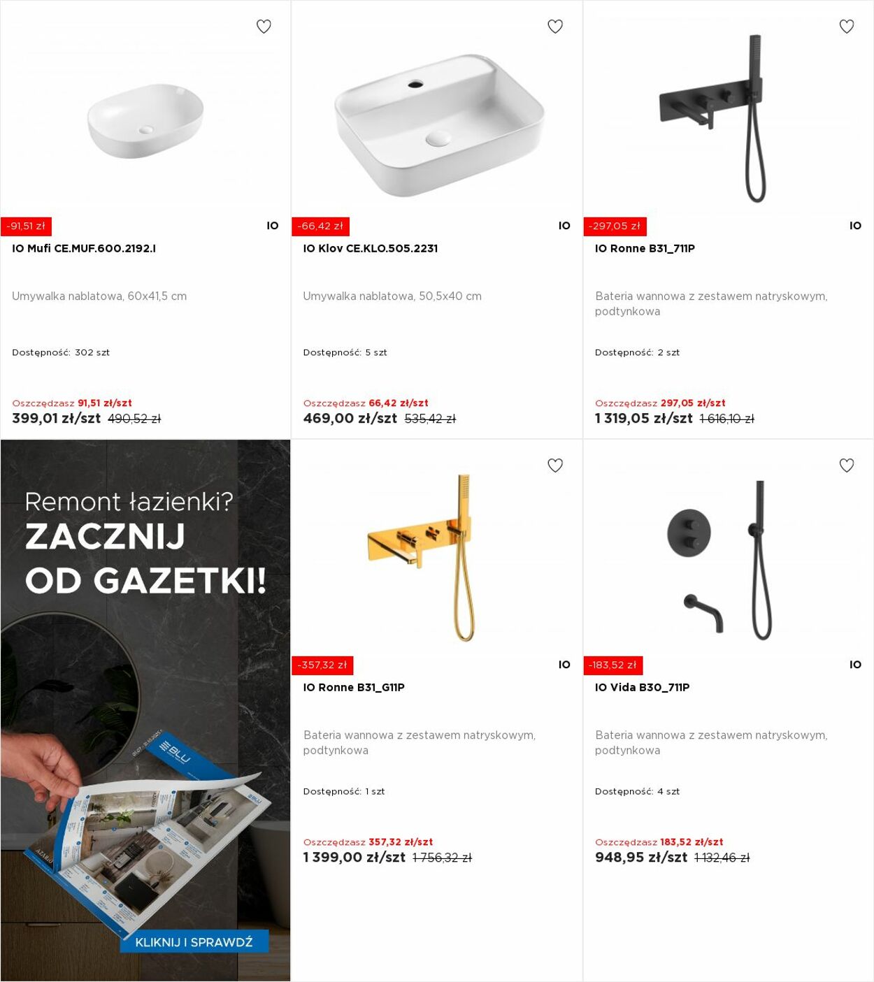 Gazetka Blu Salony Łazienek 06.10.2025 - 12.10.2025