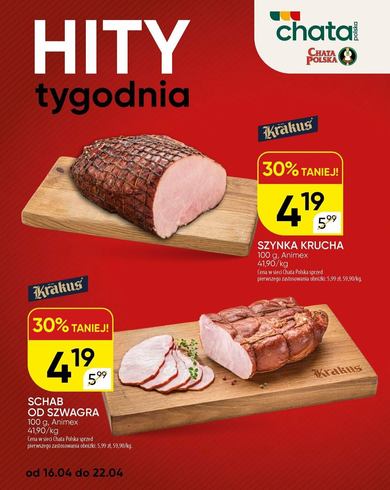 Gazetka Chata Polska 21.04.2026 - 29.04.2026