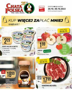 Gazetka Chata Polska 20.10.2022 - 30.10.2022