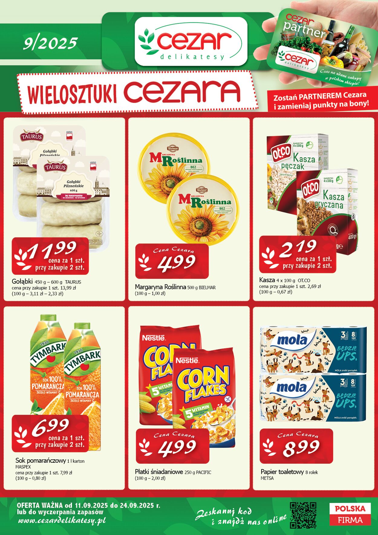 Gazetka Delikatesy Cezar 11.09.2025 - 24.09.2025