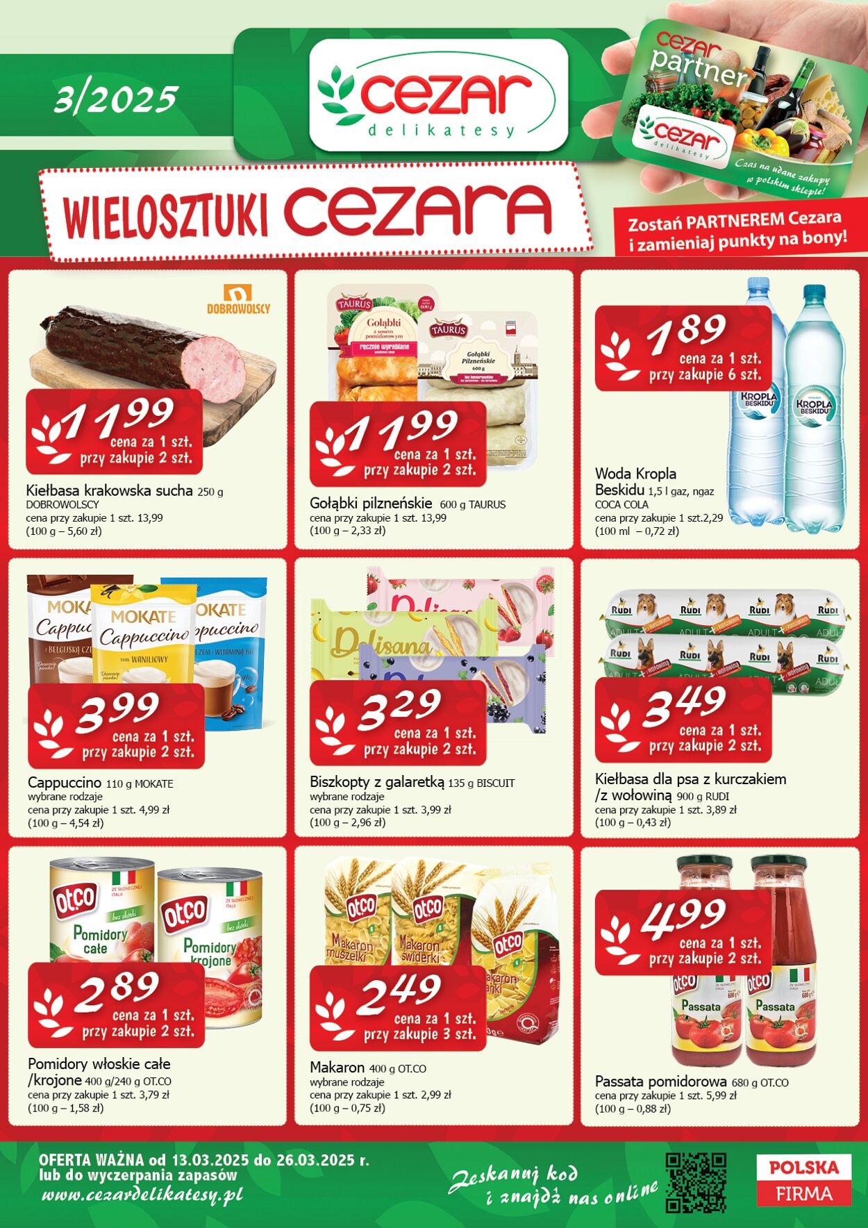 Gazetka Delikatesy Cezar 13.03.2025 - 26.03.2025