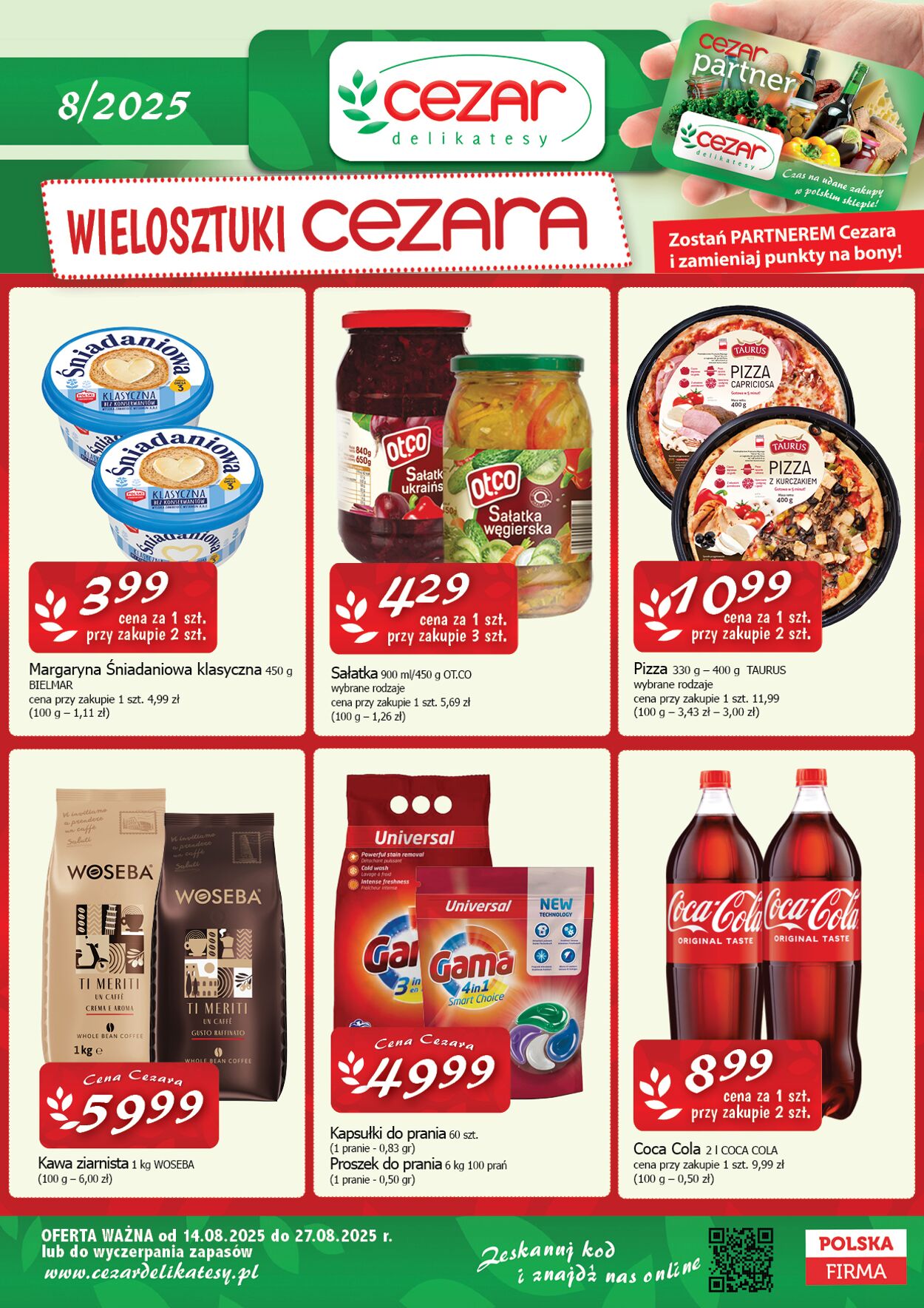 Gazetka Delikatesy Cezar 14.08.2025 - 27.08.2025
