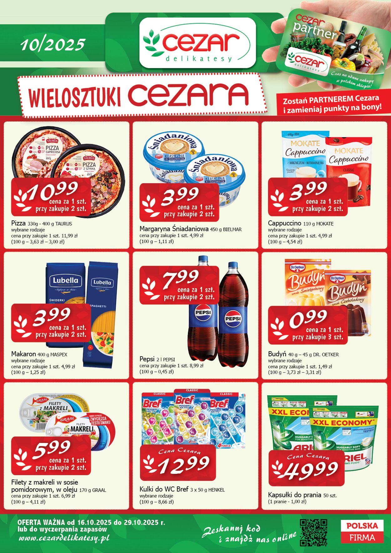 Gazetka Delikatesy Cezar 16.10.2025 - 29.10.2025
