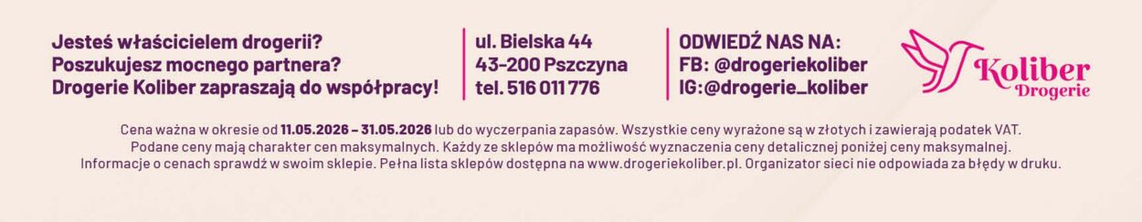 Gazetka Drogerie Koliber 08.05.2026 - 16.05.2026