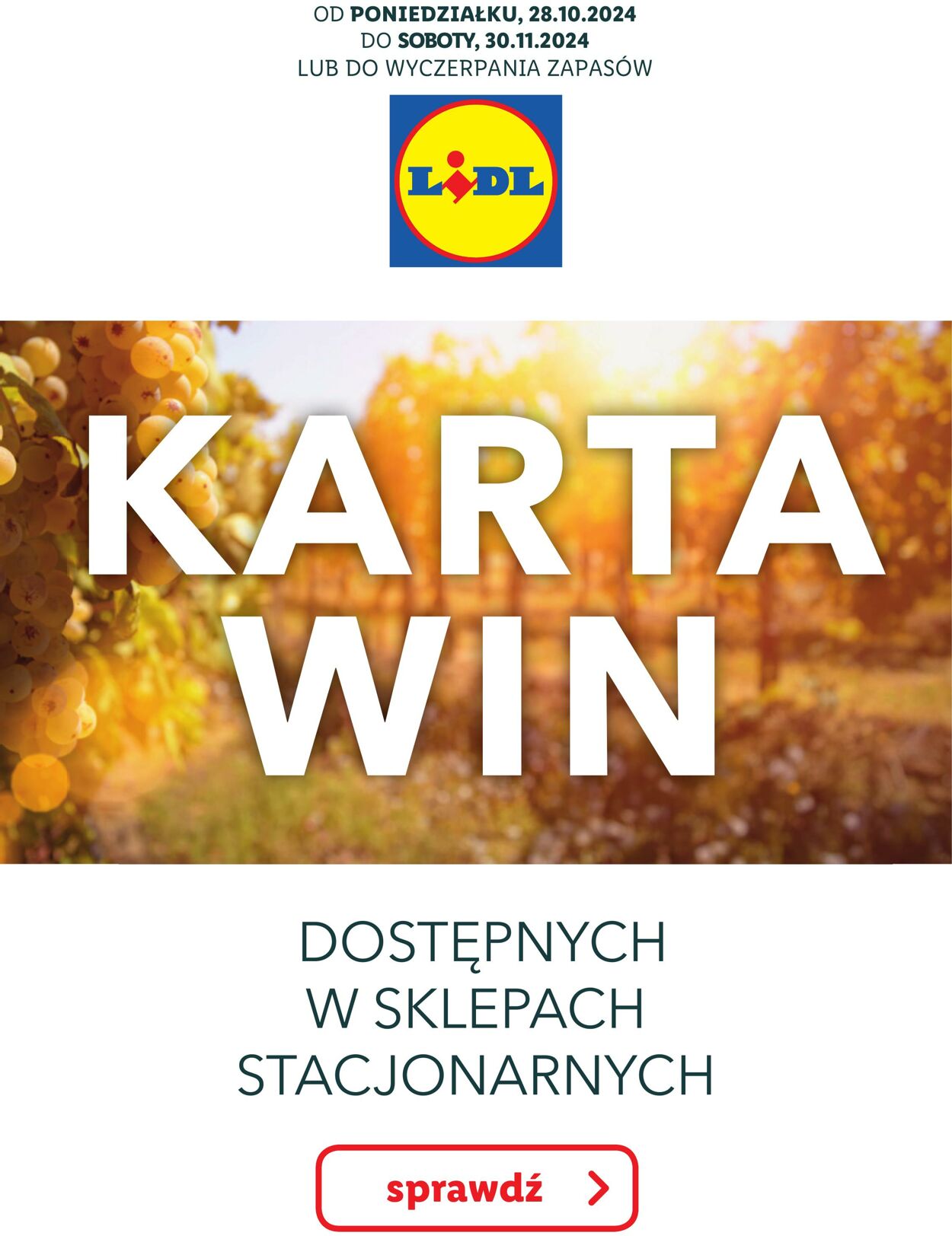 Gazetka Lidl - KARTA WIN 28 paź, 2024 - 30 lis, 2024