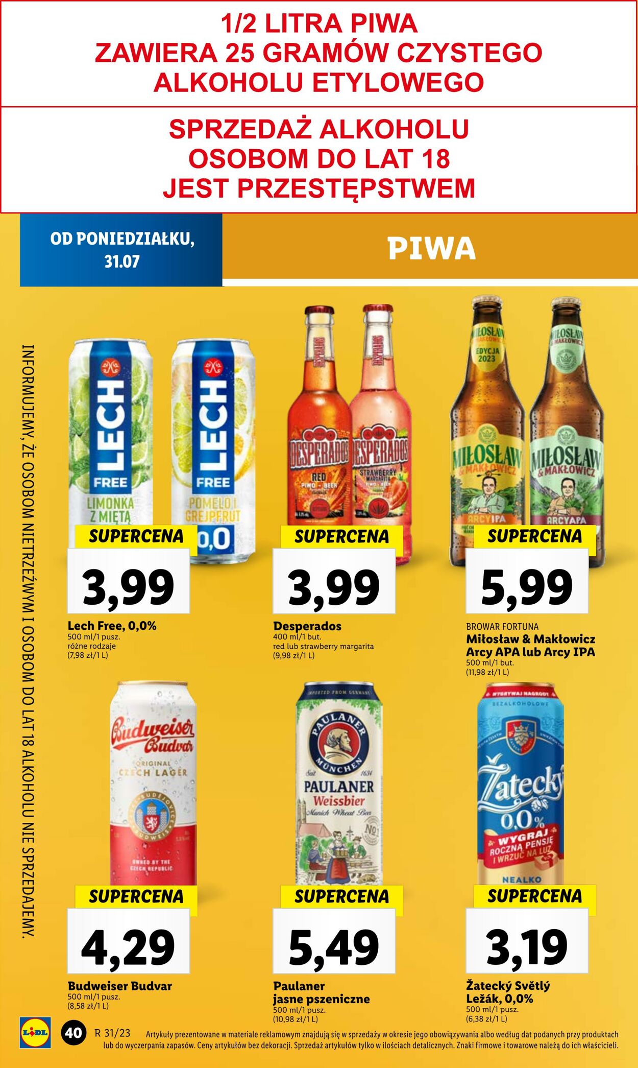 Gazetka Lidl 31.07.2023 - 05.08.2023