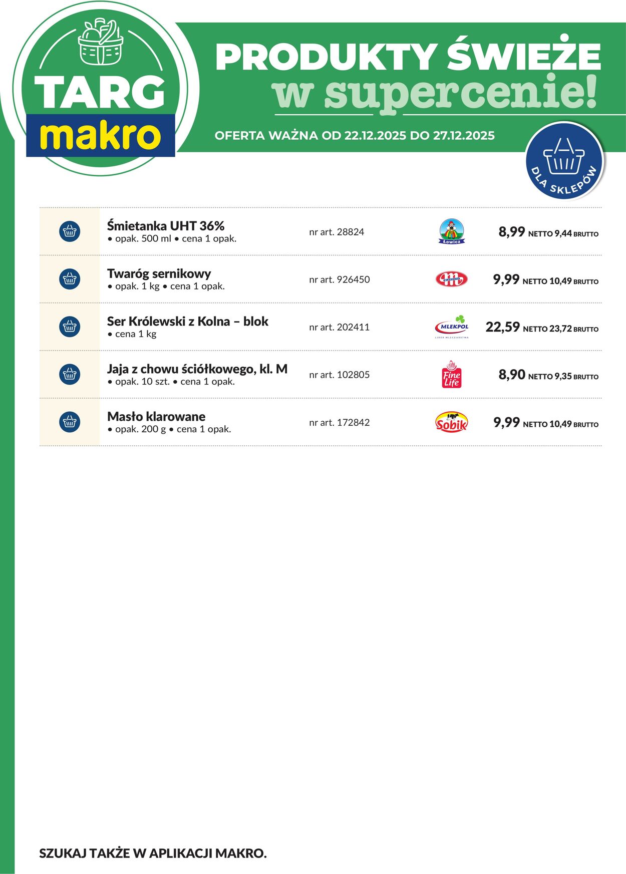Gazetka Makro 22.12.2025 - 27.12.2025