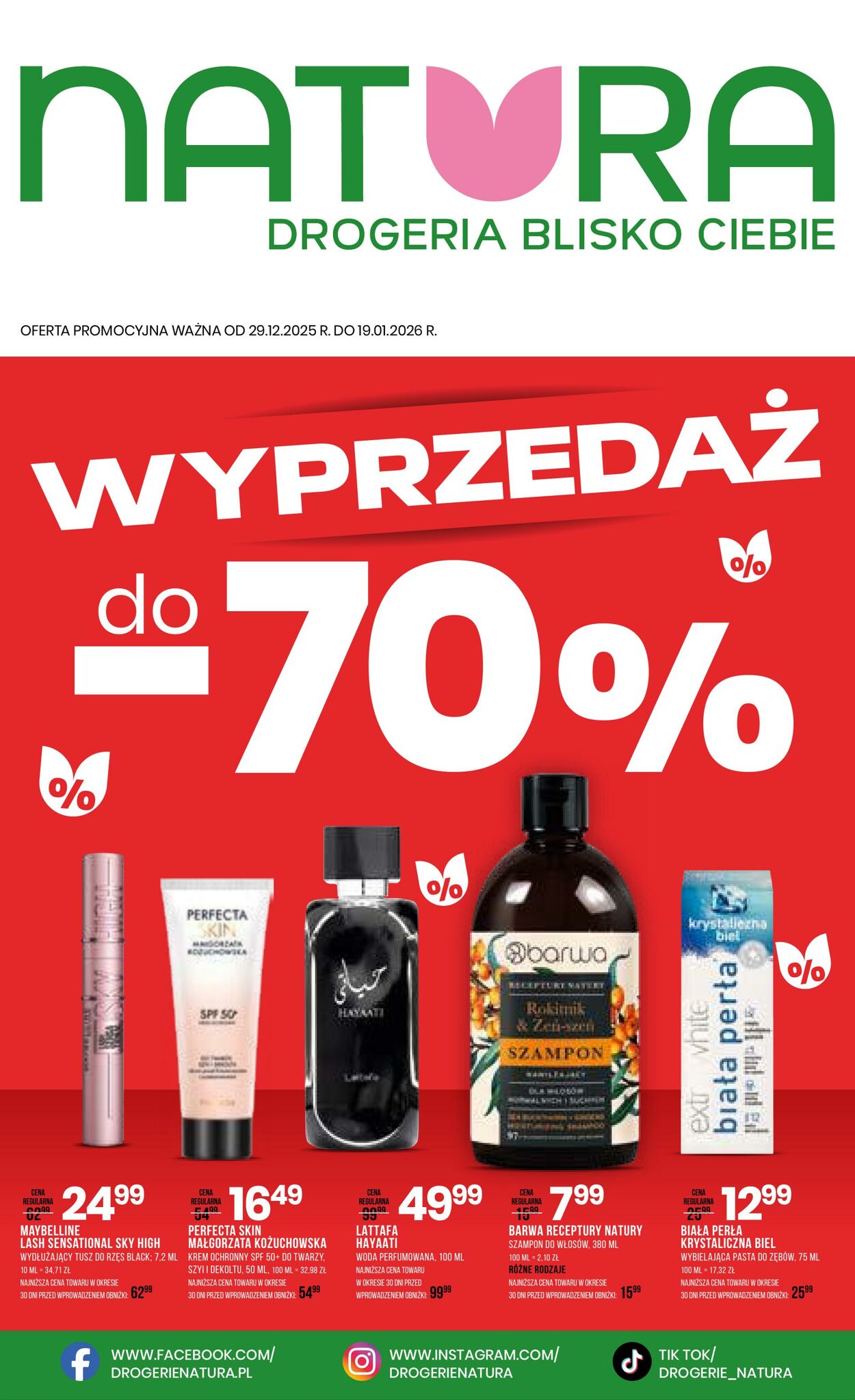 Gazetka Natura 29.12.2025 - 19.01.2026