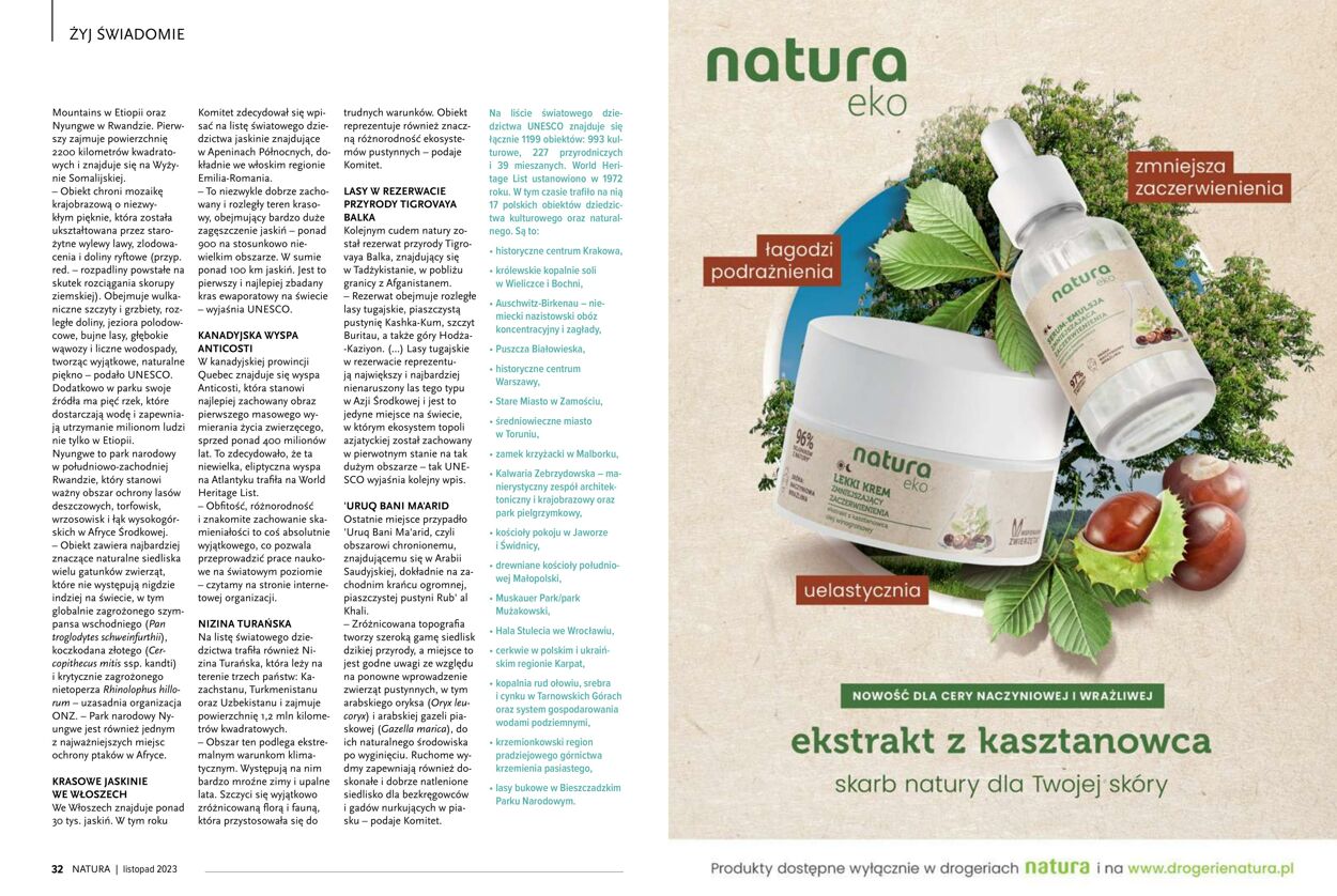 Gazetka Natura 01.11.2023 - 30.11.2023