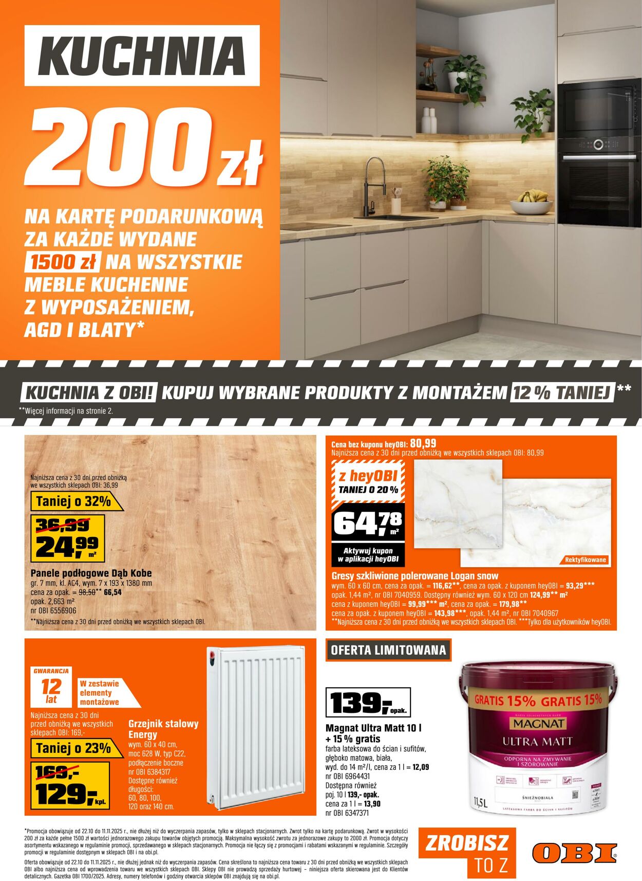 Gazetka OBI 22.10.2025 - 11.11.2025