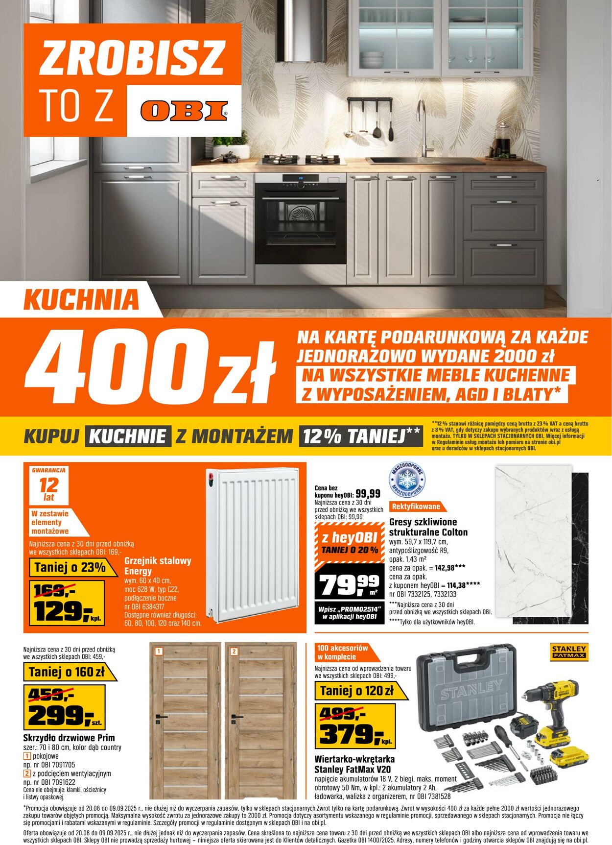 Gazetka OBI 20.08.2025 - 09.09.2025
