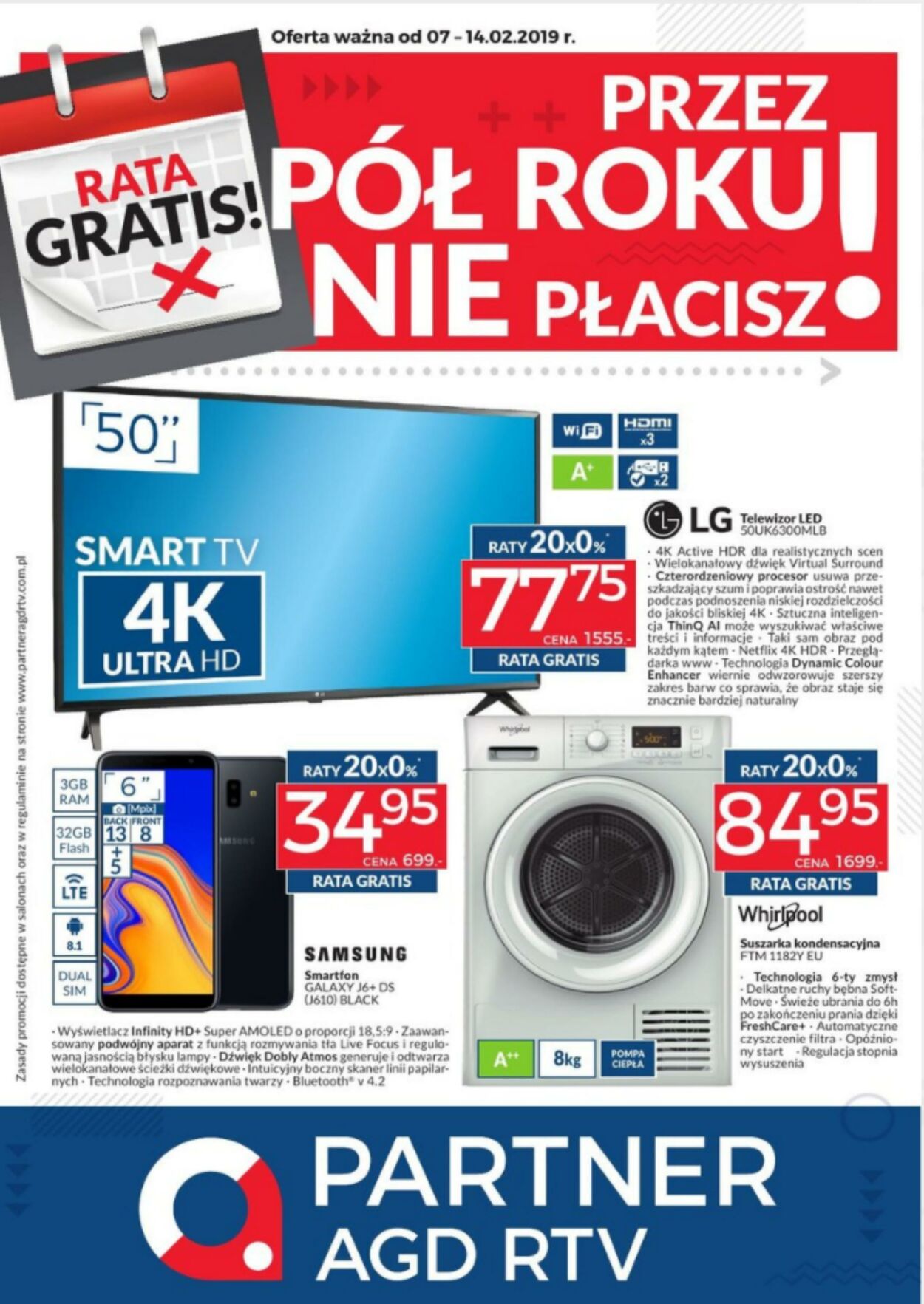 Gazetka Partner Agd Rtv - Partner Agd Rtv 7 lut, 2019 - 14 lut, 2019