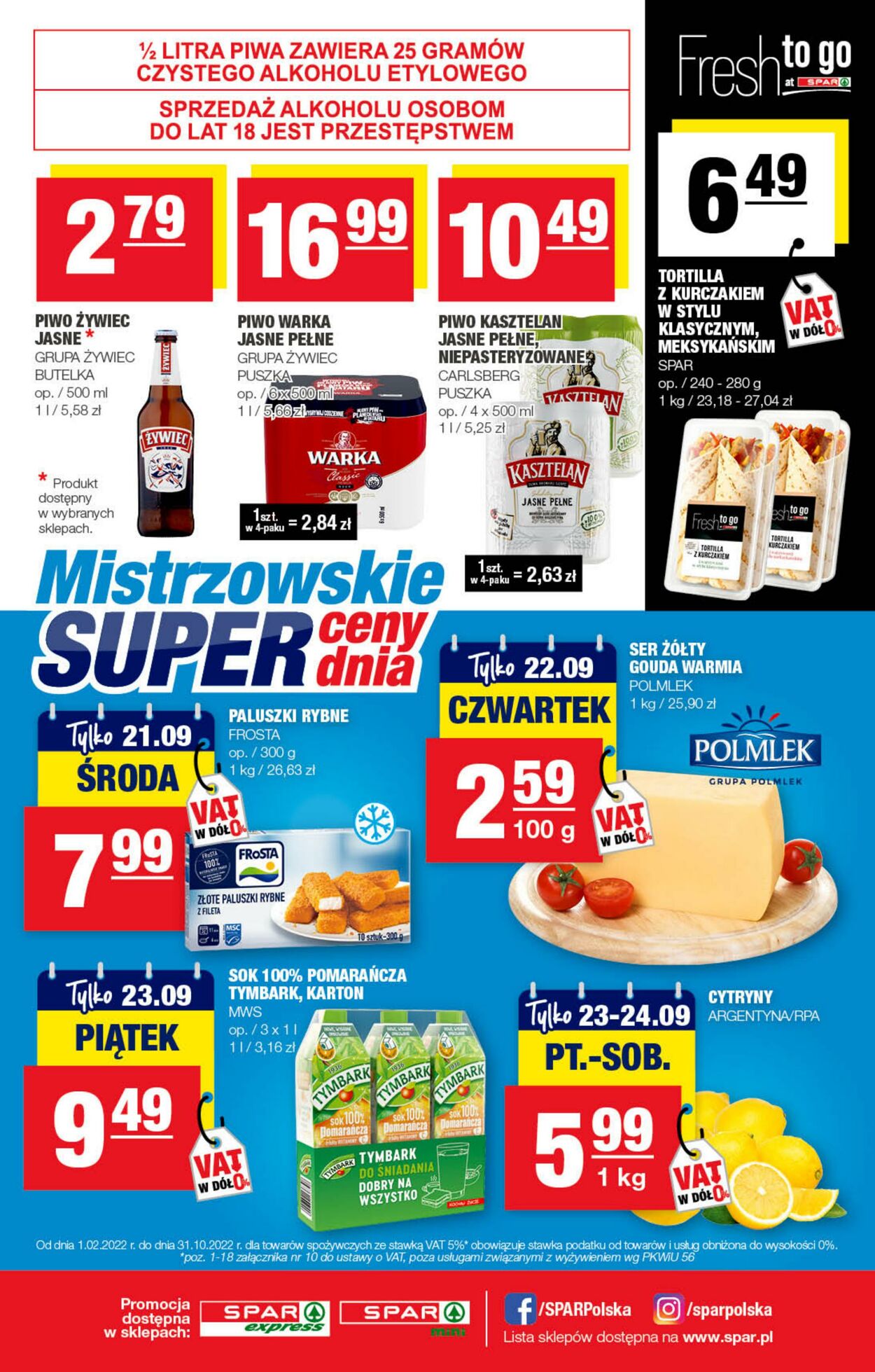 Gazetka Spar 14.09.2022 - 29.09.2022