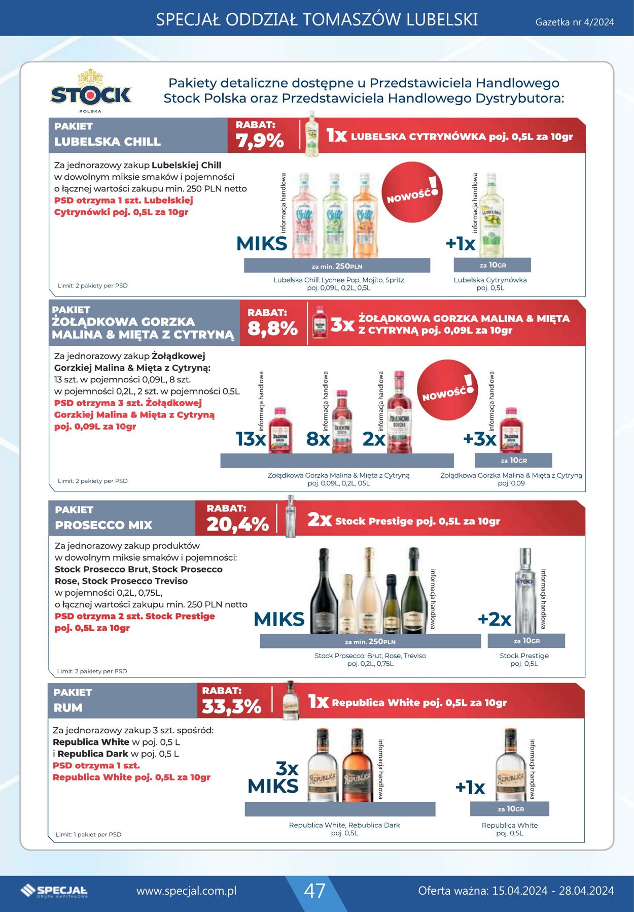 Gazetka Specjał 15.04.2024 - 28.04.2024