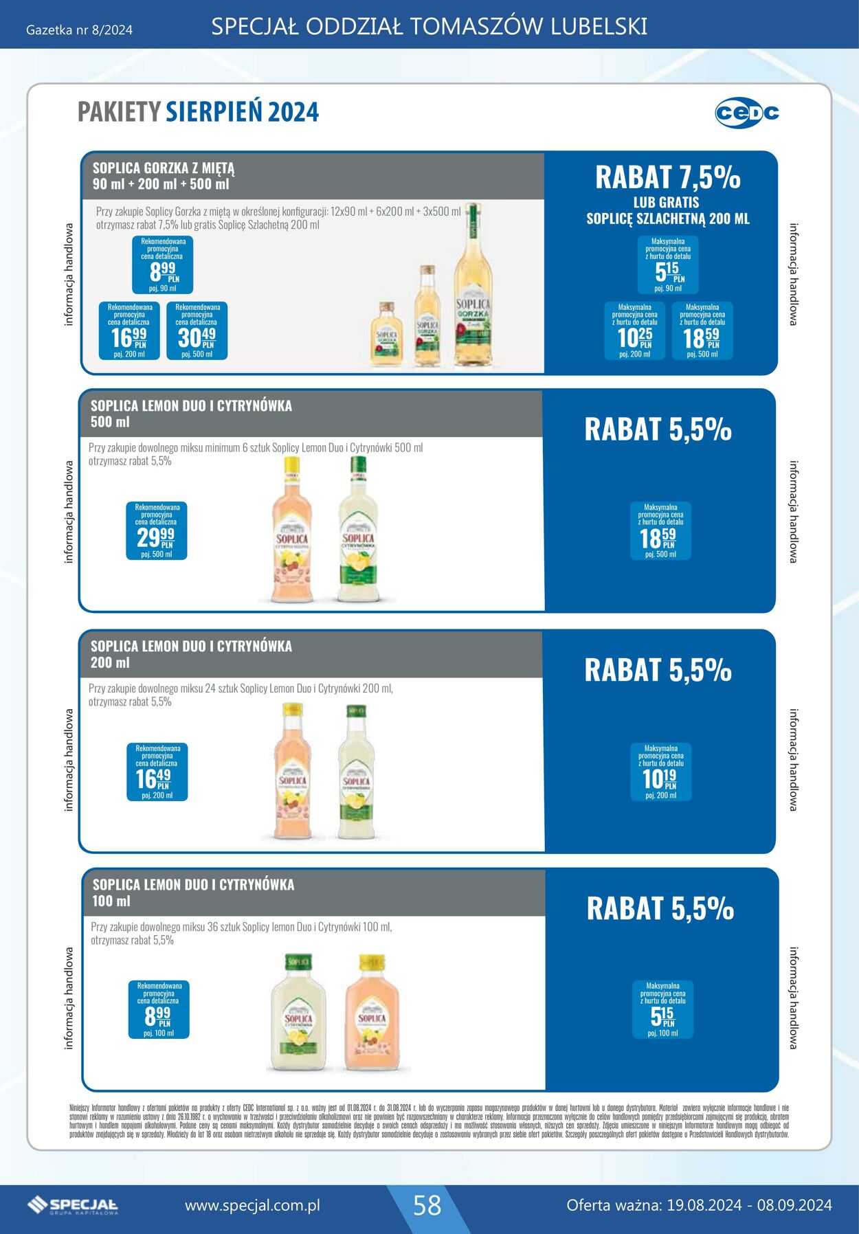 Gazetka Specjał 19.08.2024 - 08.09.2024