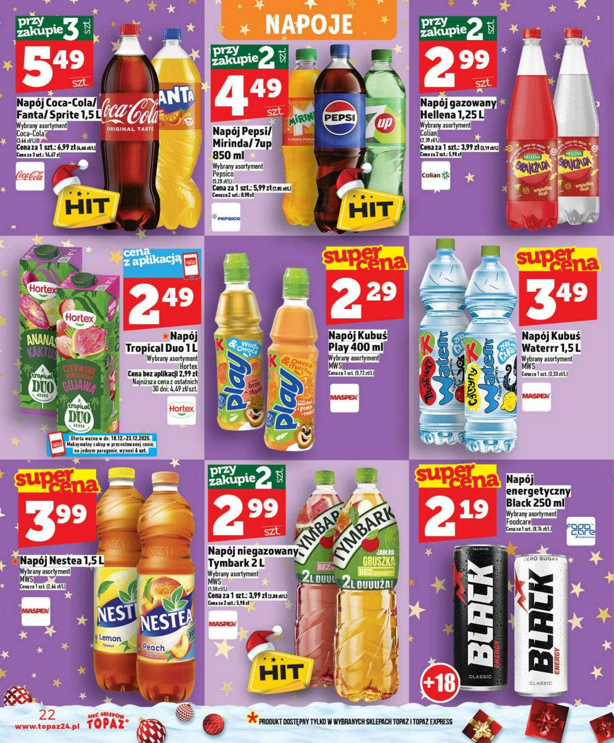 Gazetka Topaz 18.12.2025 - 23.12.2025