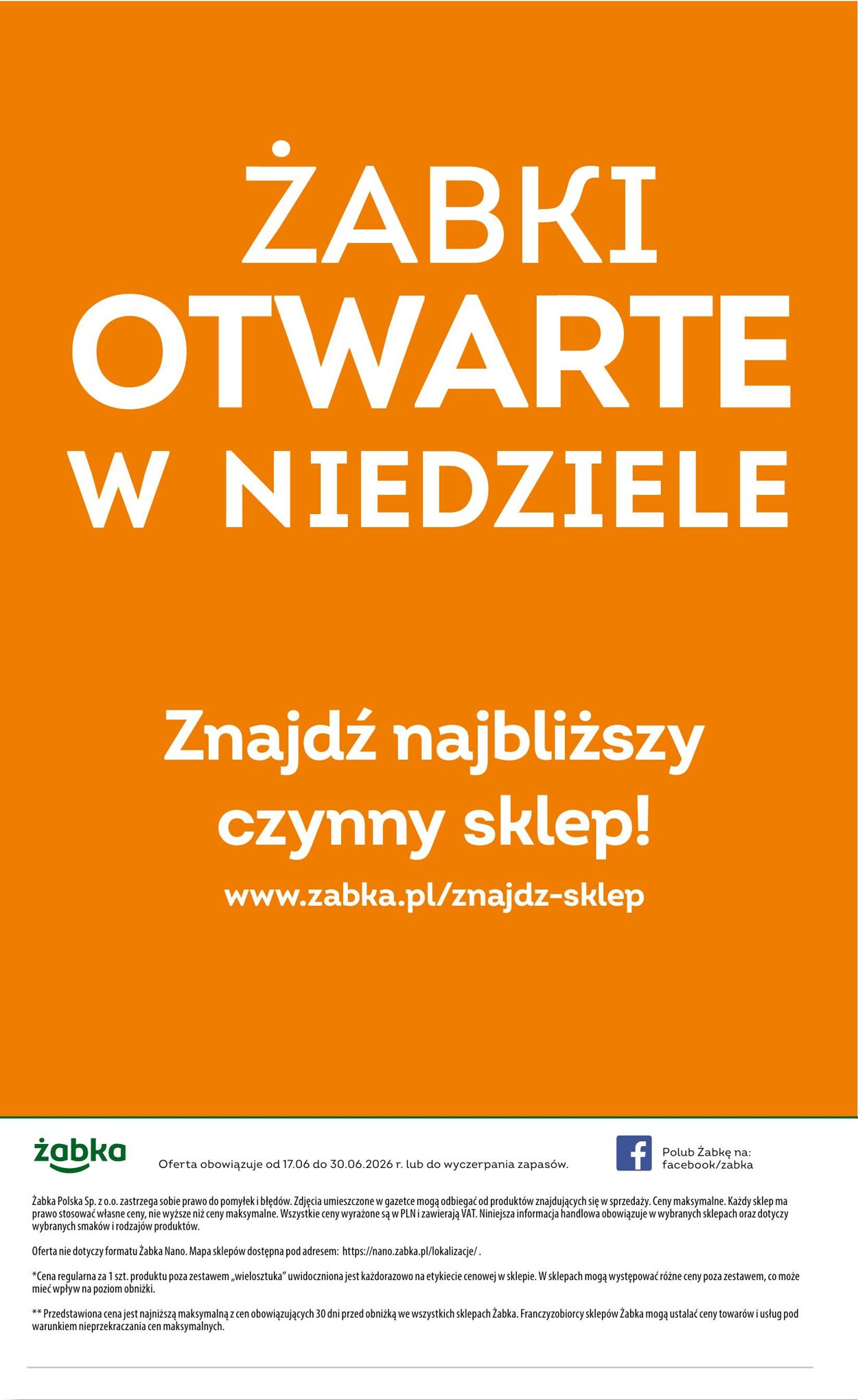 Gazetka Żabka 17.06.2026 - 30.06.2026